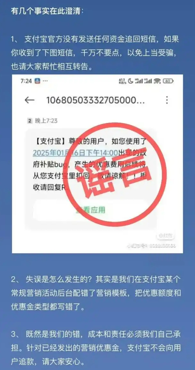 支付宝的处理结果